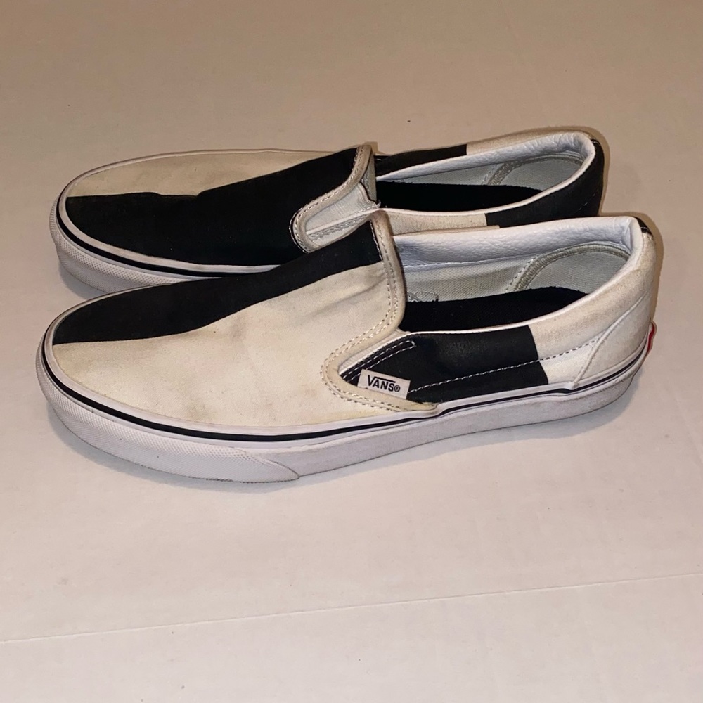 Giant checkered Vans 
Size 9 women
Kinda dirty